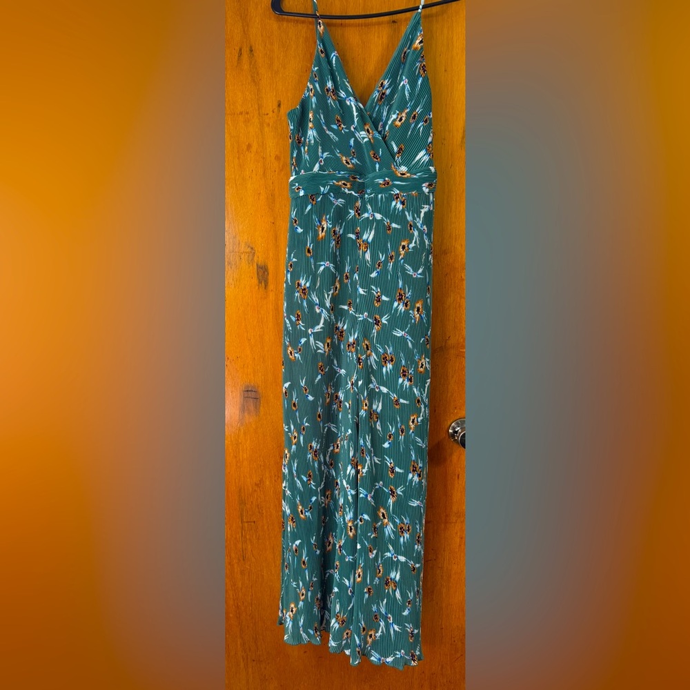 Green floral long legged romper ASTR medium